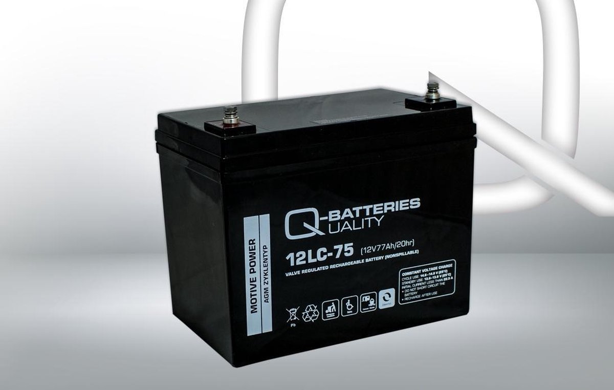 Quality Batteries Q-Batteries 12LC-75 LC 12V 77Ah AGM