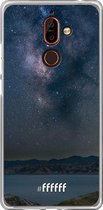 Nokia 7 Plus Hoesje Transparant TPU Case - Landscape Milky Way #ffffff
