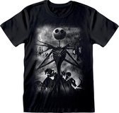 Nightmare Before Christmas - Stormy Skies  Unisex T-Shirt Zwart
