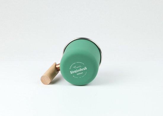 Camping mok - beker van roestvrĳ staal - kalas serie - 400ml - kleur groen van Camping — afbeelding 5