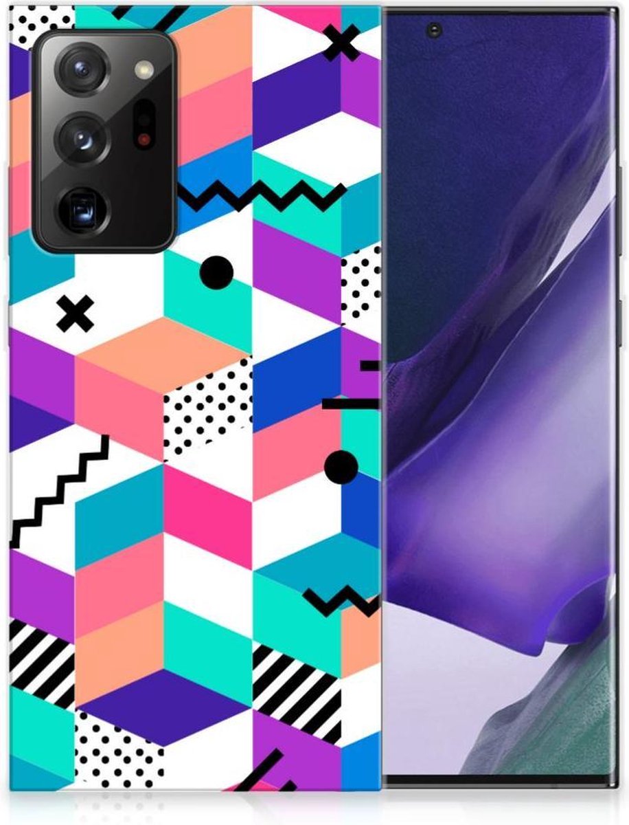 Samsung Galaxy Note20 Ultra TPU Hoesje Blokken Kleurrijk