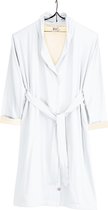 Walra Badjas Soft Jersey Robe - L/XL - 100% Katoen - Wit / Kiezel Grijs