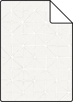 Proefstaal ESTAhome behang geometrische vormen lichtgrijs - 148346 - 26,5 x 21 cm