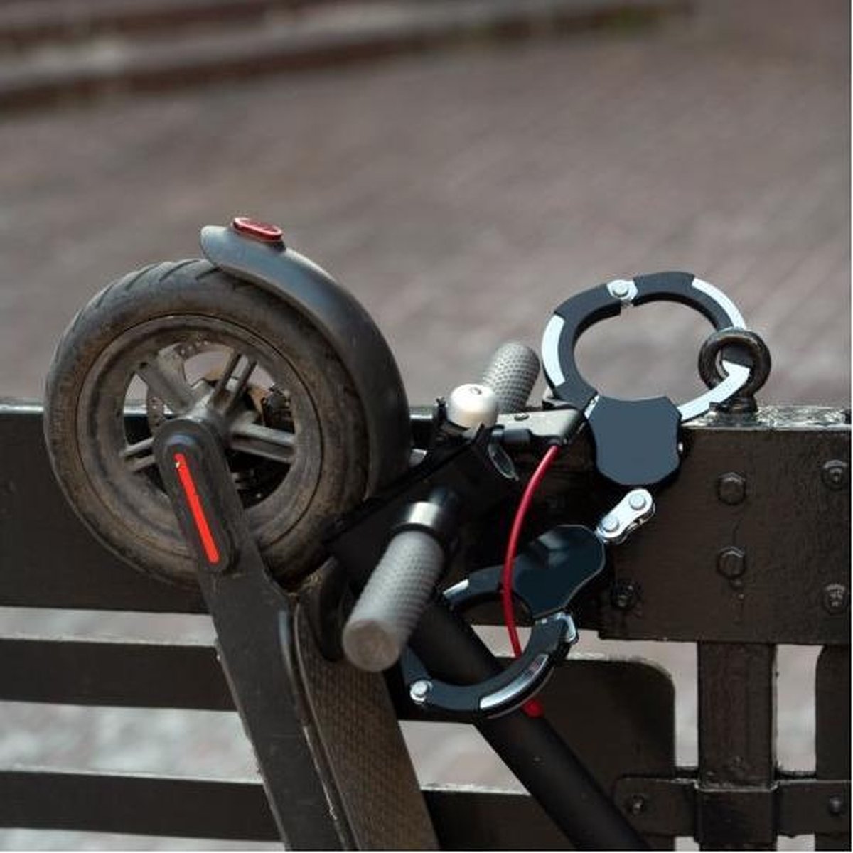 SAMOK E-scooter Slot - Handboei Slot Met Reflectie - Brandgeharde Stalen Ketting - Diefstalbeveiliging