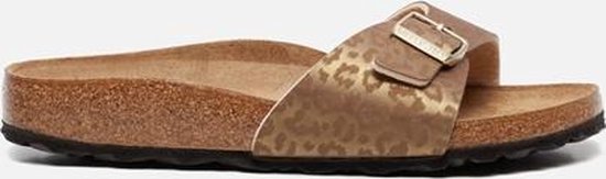 Birkenstock - Madrid BS - Panterprint Slippers - 41 - Goud | bol.com