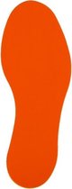 Voetstap Rechts - Oranje 70 x 180 mm - vloersticker met gladde toplaag