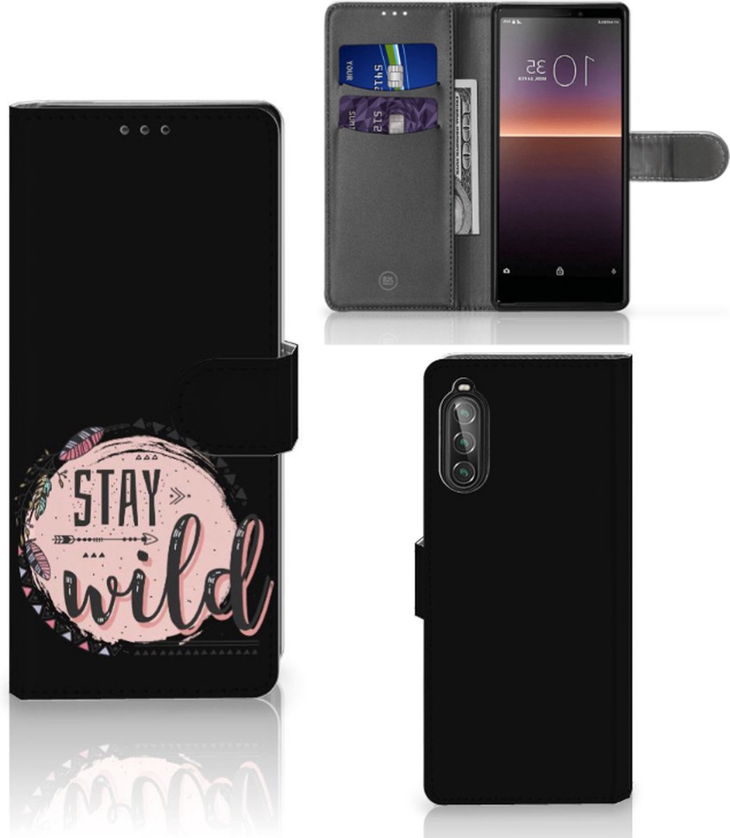 Zipper Coque pour Sony Xperia 10 VII Cuir, Fait à la Main en Cuir PU