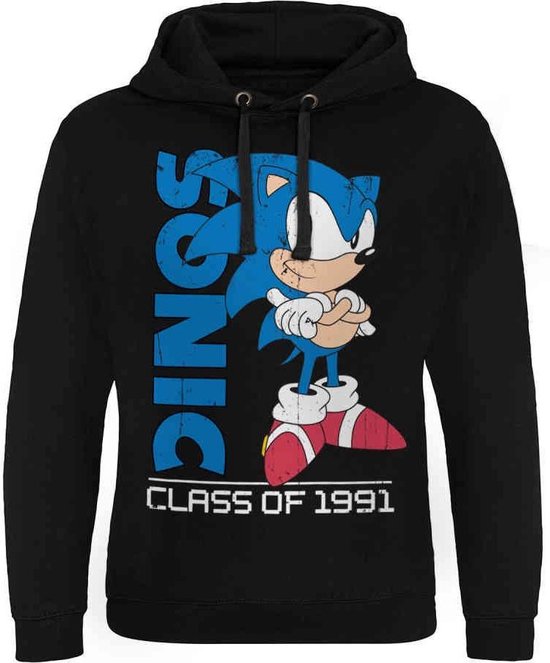 Sonic The Hedgehog Hoodie/trui -L- Class Of 1991 Zwart