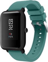 Siliconen Smartwatch bandje - Geschikt voor  Xiaomi Amazfit Bip silicone band - dennengroen - Horlogeband / Polsband / Armband
