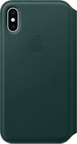 Apple Lederen Book hoesje voor iPhone XS - Groen (Forest Green)