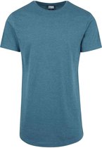 Urban Classics Heren Tshirt -M- Shaped Melange Long Blauw