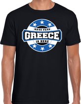 Have fear Greece is here / Griekenland supporter t-shirt zwart voor heren M