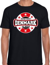 Have fear Denmark is here / Denemarken supporter t-shirt zwart voor heren XL