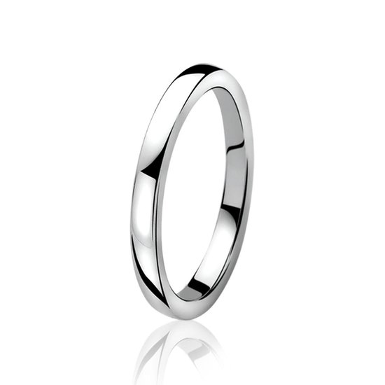 Netto Verleiden Stapel ZINZI zilveren ring glad 2mm ZIR828 | bol.com
