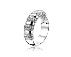 ZINZI zilveren ring glad wit ZIR1174