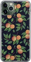 iPhone 11 Pro Max hoesje siliconen - Fruit / Sinaasappel | Apple iPhone 11 Pro Max case | TPU backcover transparant
