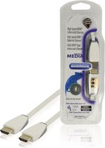 Bandridge witte HDMI kabel versie 1.4 met vergulde contacten - 1 meter