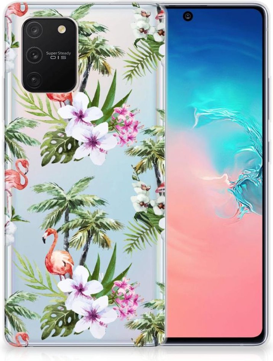Samsung Galaxy S10 Lite TPU Hoesje Flamingo Palms
