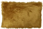Raaf kussen Fur geel 35x50 cm