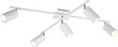 LED Plafondlamp - Plafondverlichting - Trion Mary - GU10 Fitting - 5-lichts - Rechthoek - Mat Wit - Aluminium - BES LED