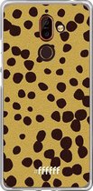 Nokia 7 Plus Hoesje Transparant TPU Case - Cheetah Print #ffffff