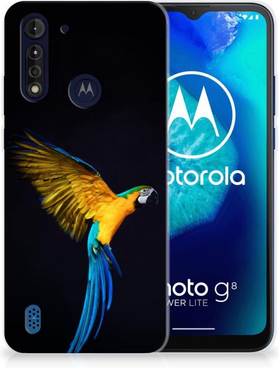 Motorola Moto G8 Power Lite TPU Hoesje Papegaai