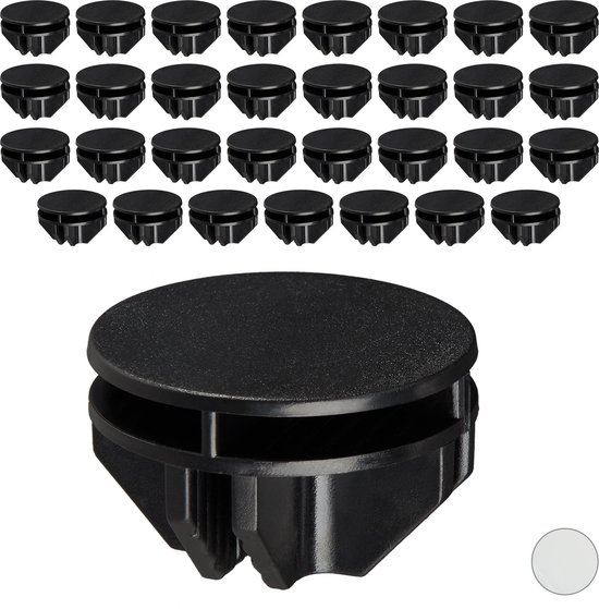 Relaxdays verbindingsstukken kunststof kastsysteem - verbinder - 40 stuks - kastonderdeel - zwart