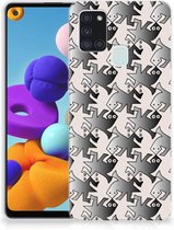 Hoesje maken Geschikt voor Samsung Galaxy A21s Telefoonhoesje Salamander Grey