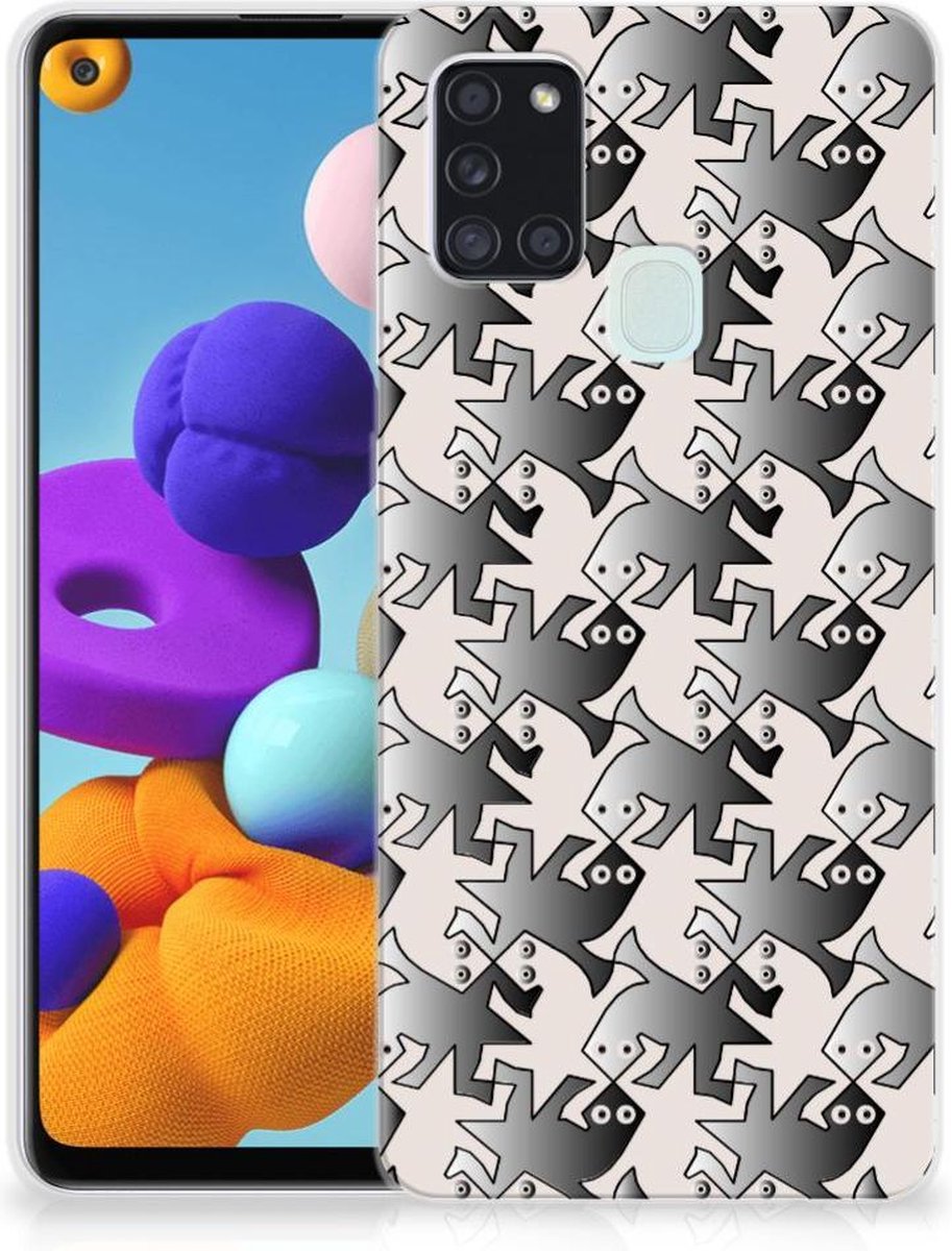 Samsung Galaxy A21s TPU Hoesje Salamander Grey