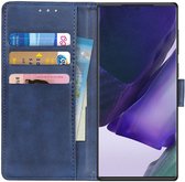 Portemonnee Blauw Hoesje Geschikt voor Samsung Galaxy Note 20 Ultra