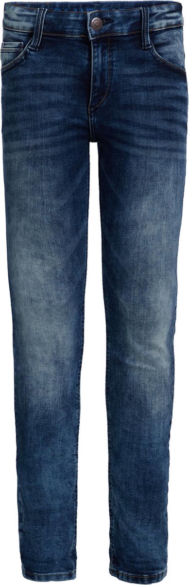 WE Fashion Jongens skinny fit jeans met jog denim - Maat 134