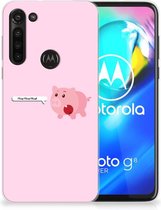 Siliconen Hoesje Motorola Moto G8 Power GSM Hoesje Pig Mud