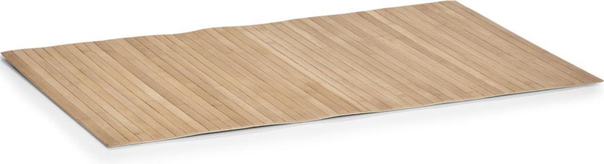 Badkamer mat anti-slip bamboe 50 x 80 cm - Zeller - Badkameraccessoires/benodigdheden - Badmatten/vloermatten - Matten voor in de badkamer - Zeller