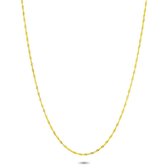 Twice As Nice Halsketting in 18kt verguld zilver, singapore schakel  50 cm