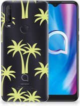 Silicone Case Alcatel 1S (2020) Telefoonhoesje met Naam Palmtrees