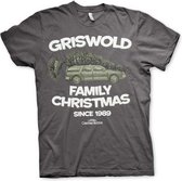 National Lampoon's Christmas Vacation Heren Tshirt -XL- Griswold Family Christmas Grijs