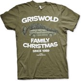 National Lampoon's Christmas Vacation Heren Tshirt -XL- Griswold Family Christmas Groen