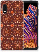 Smartphone hoesje Geschikt voor Samsung Xcover Pro Leuk Case Batik Brown