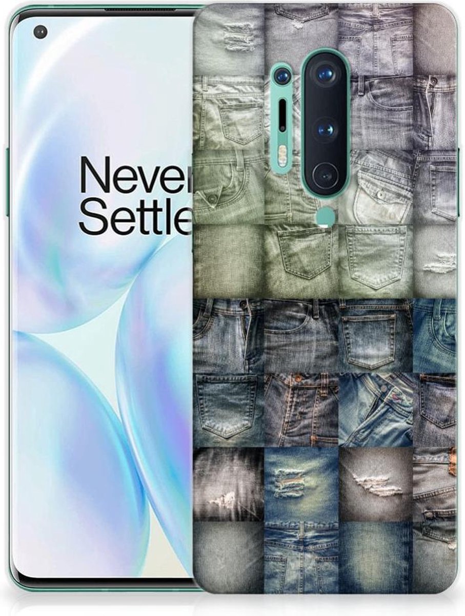 Silicone Back Cover OnePlus 8 Pro Spijkerbroeken