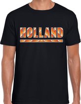Oranje / Holland supporter t-shirt zwart voor heren XL