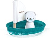 Plan Toys badspeelgoed zeilboot ijsbeer +1jr