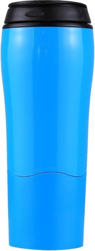 Let op type!! Draagbare machtige mok Solo reizen koffie kruiden Ice Tea koolzuurhoudende drank mok waterfles Cup  capaciteit: 470ml(Blue)