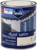 Levis Duol - Hout Buiten - Primer & Lak - Satin - Biscuit - 0.75L