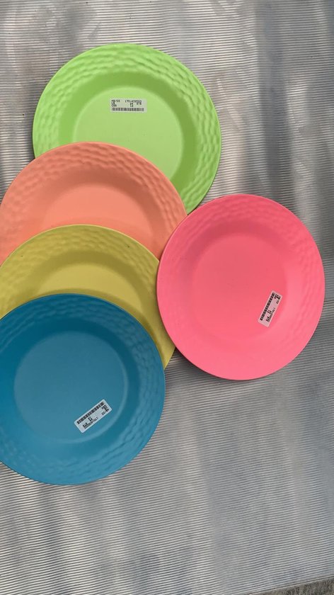 Gekleurde borden - 5 stuks | bol.com