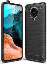 Xiaomi Poco F2 Pro Hoesje Geborsteld TPU Zwart