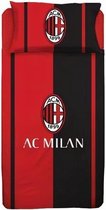 AC Milan Dekbedovertrek - Eenpersoons - 140  x 200 cm - Rood