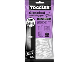 Gipsplaatplug Spm Zelfborend     Zakje 20 Stuks