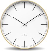 Huygens - Wood 35 Index - Wit - Wandklok - Stil - Quartz uurwerk