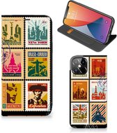 Beschermhoesje iPhone 12 Pro Max Telefoonhoesje Design Postzegels