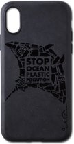 Wilma Stop Plastic Case Biologisch Afbreekbaar Beschermend Hoesje Rog iPhone X XS - Zwart